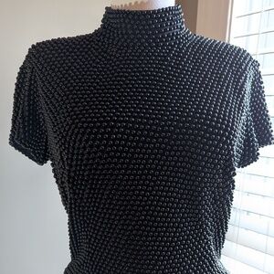 Vintage VIE by Victoria Royal Black Pearl Crop Top